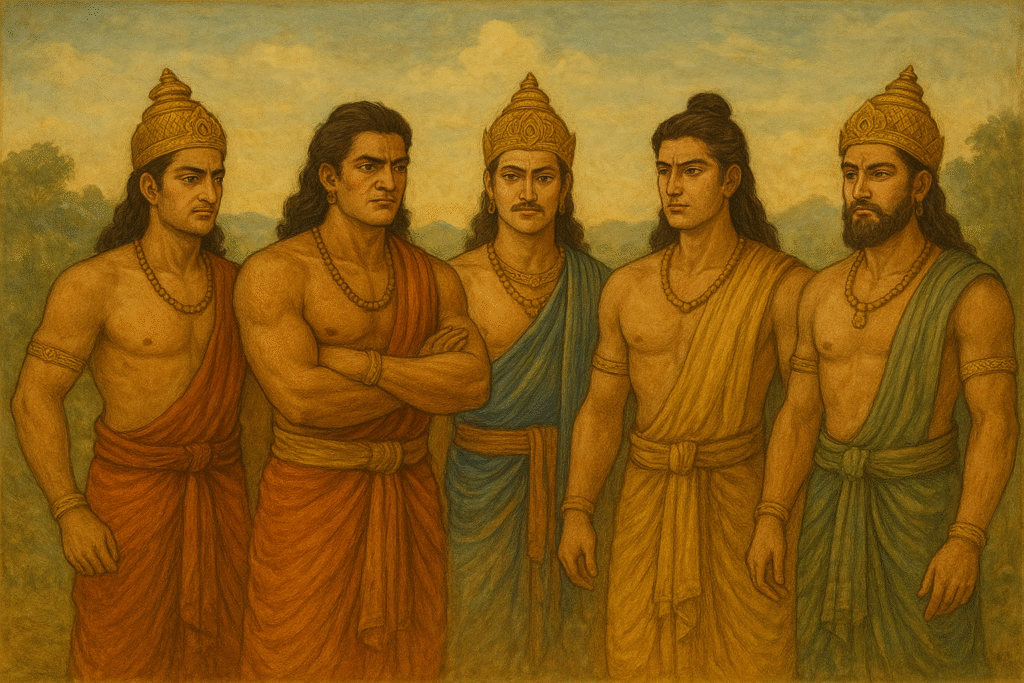the siblings and gusus of pandavas