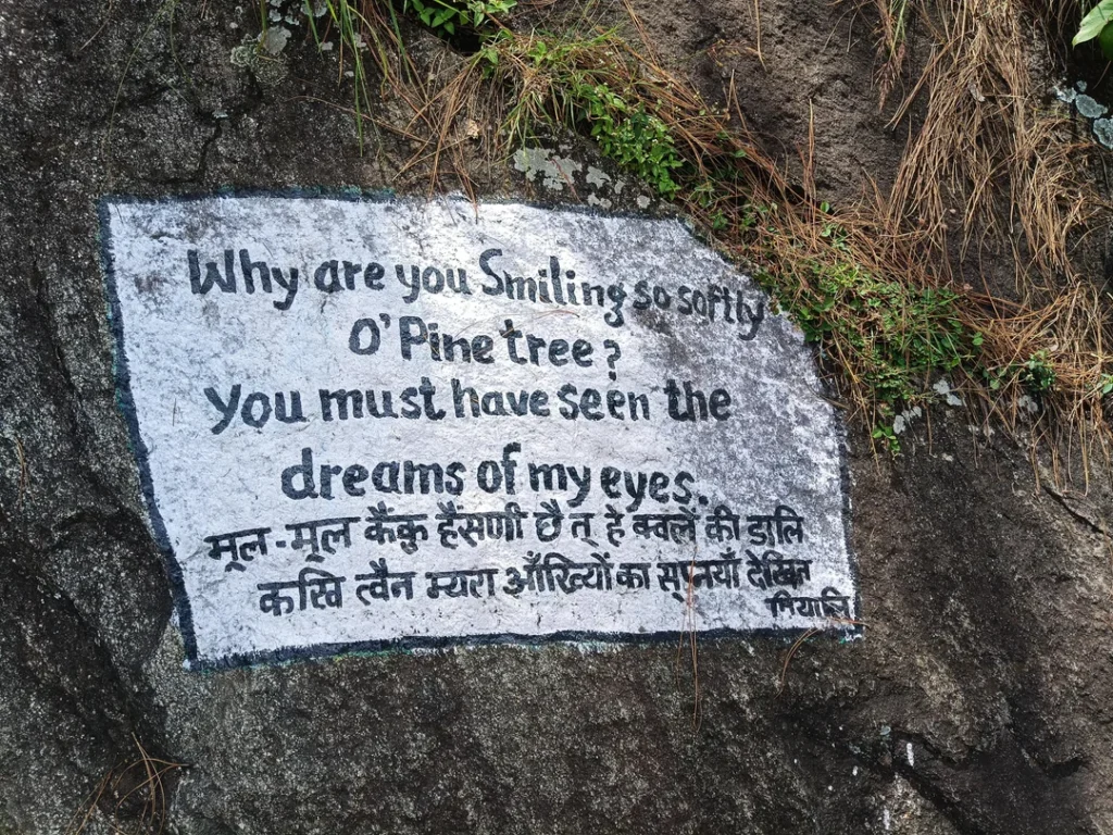 quotes writing in trek of madmaheswar temple